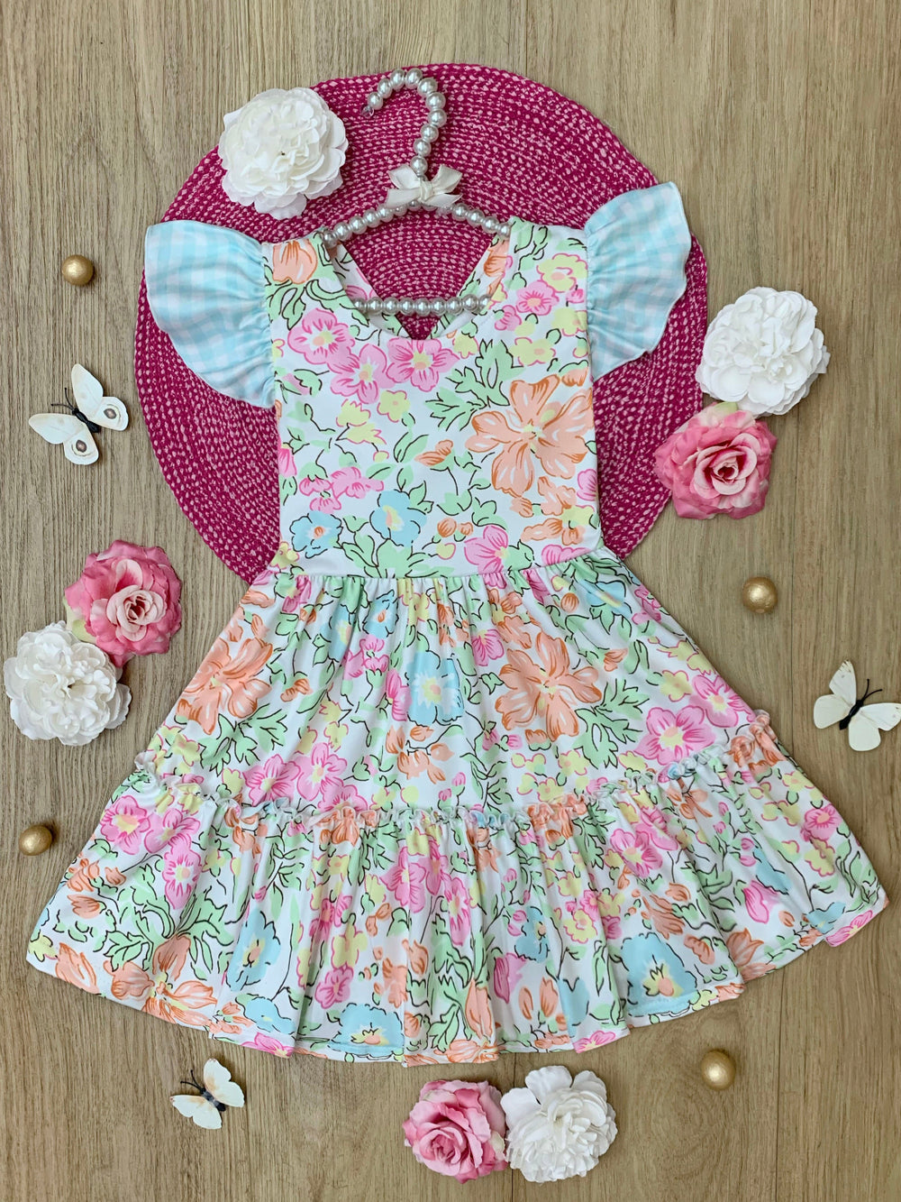 Pastel Bloom Flutter Dress