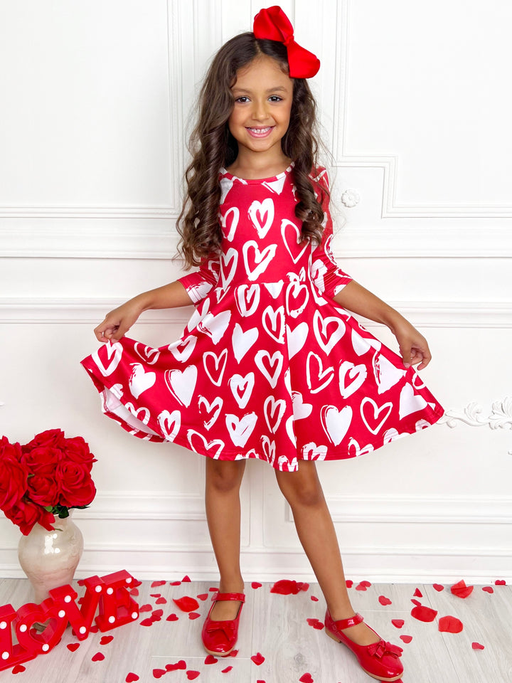 Radiant Heart Twirly Long Sleeve Skater Dress