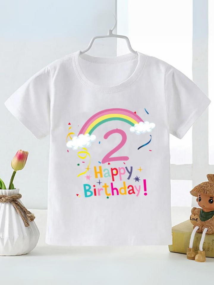 Regenbogen-Geburtstags-T-Shirt für Kinder – süßes und lässiges Geschenk