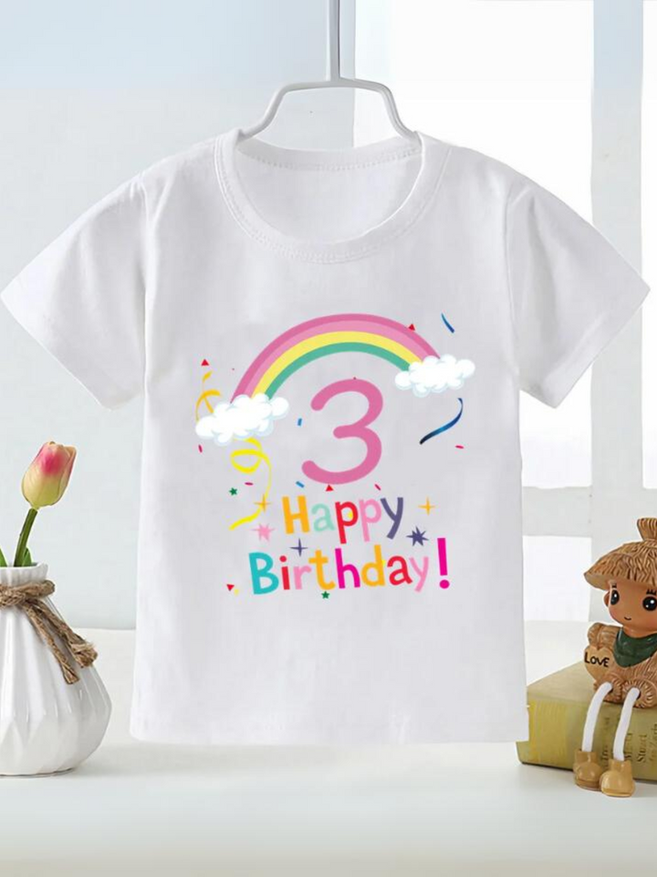 Regenbogen-Geburtstags-T-Shirt für Kinder – süßes und lässiges Geschenk