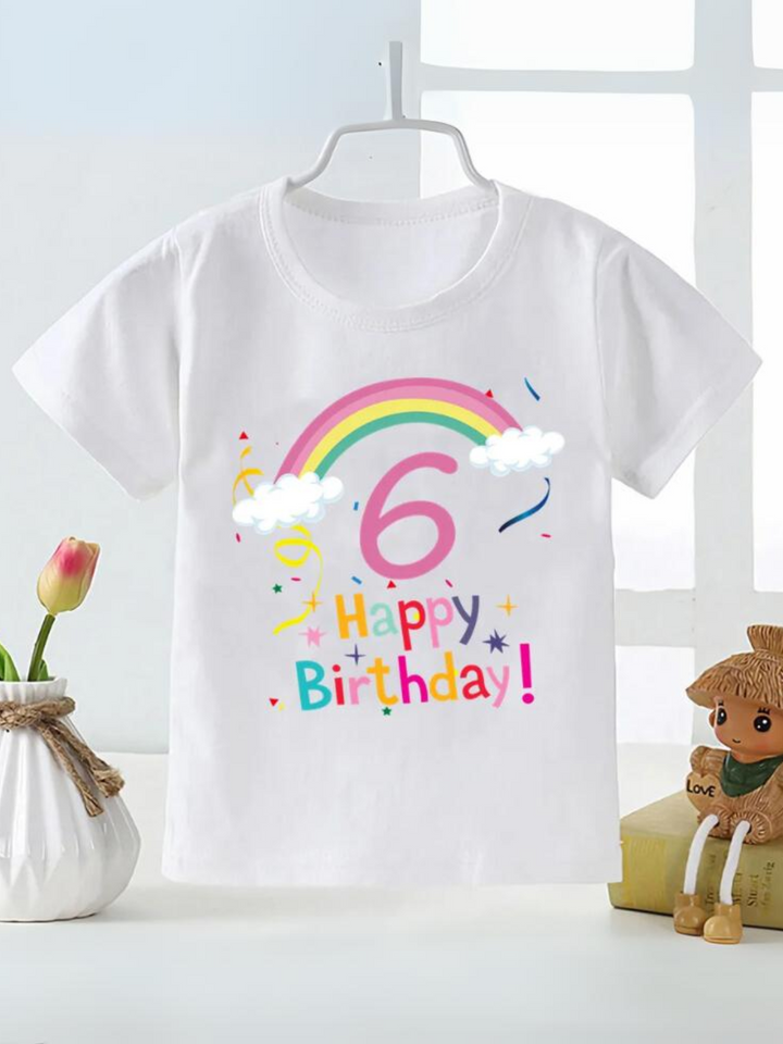 Regenbogen-Geburtstags-T-Shirt für Kinder – süßes und lässiges Geschenk