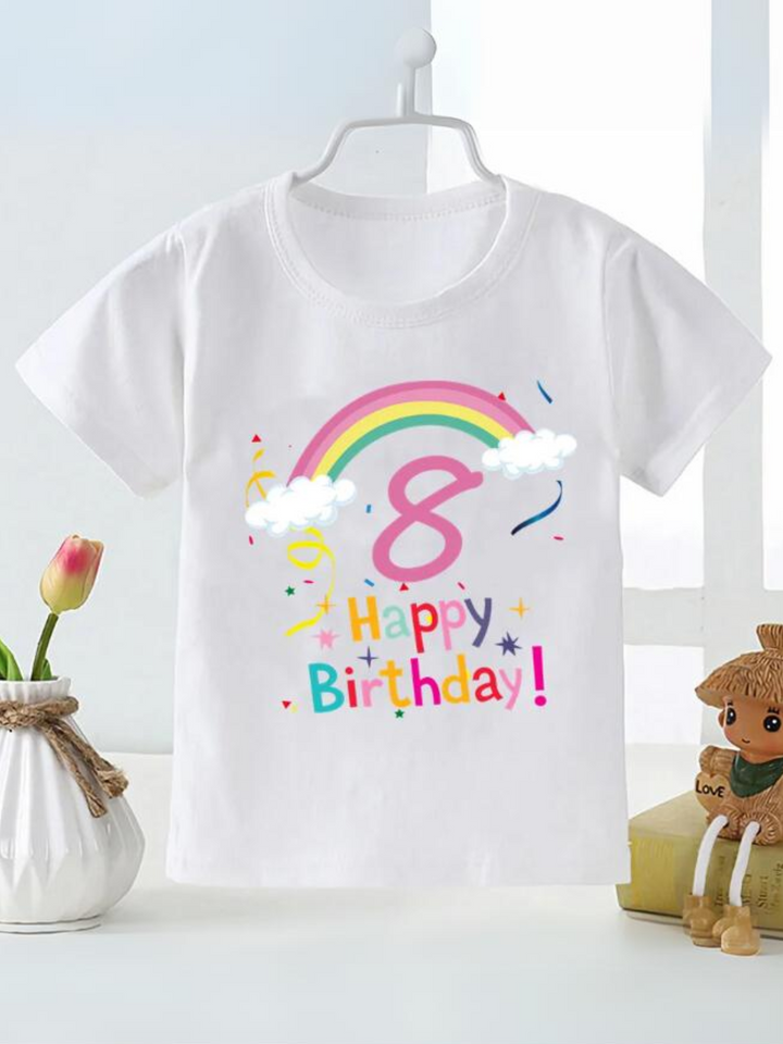 Regenbogen-Geburtstags-T-Shirt für Kinder – süßes und lässiges Geschenk