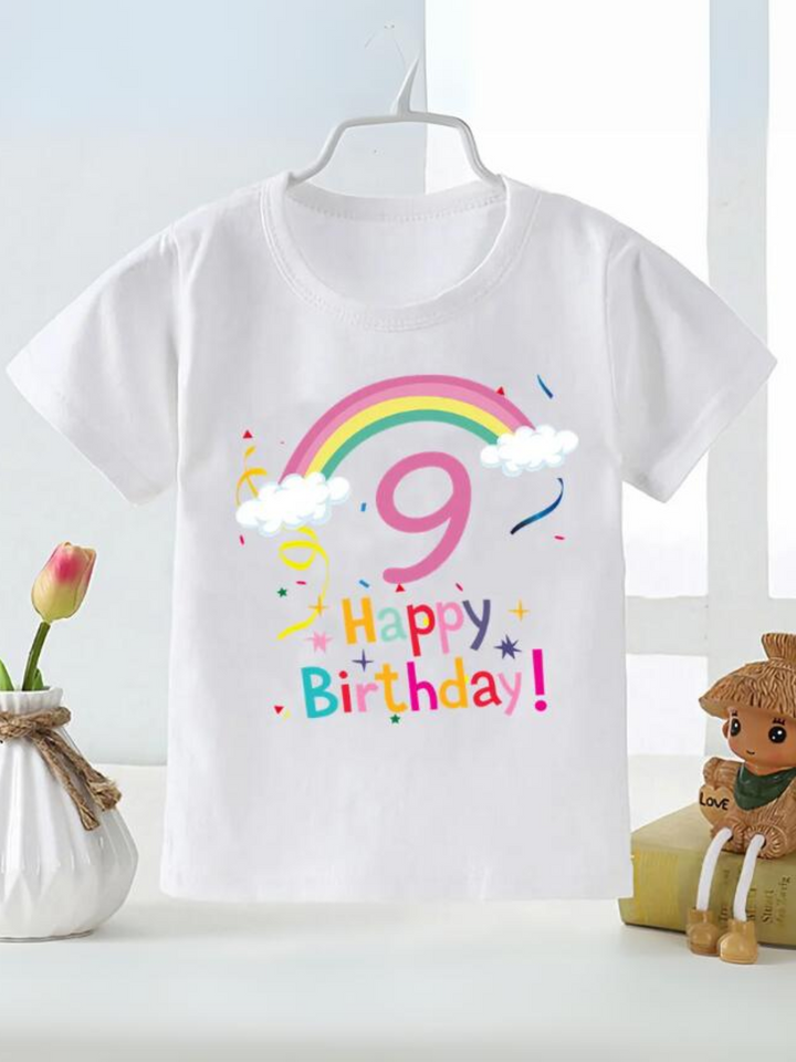 Regenbogen-Geburtstags-T-Shirt für Kinder – süßes und lässiges Geschenk