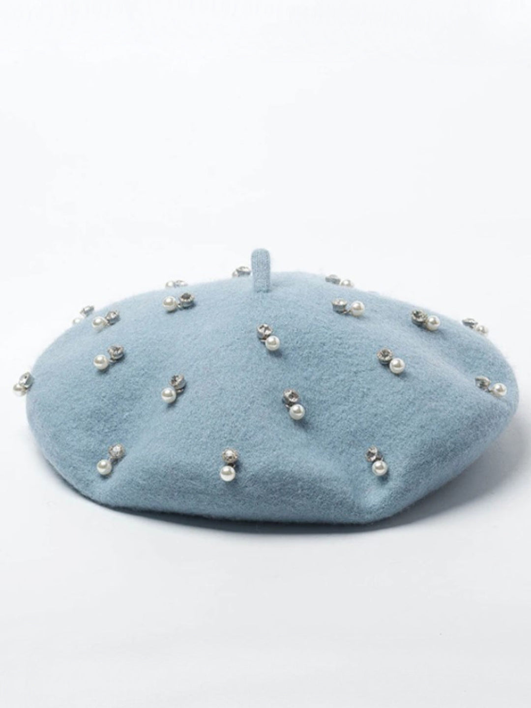 Mia Belle Girls Pearl Beads Wool Beret | Girls Accessories