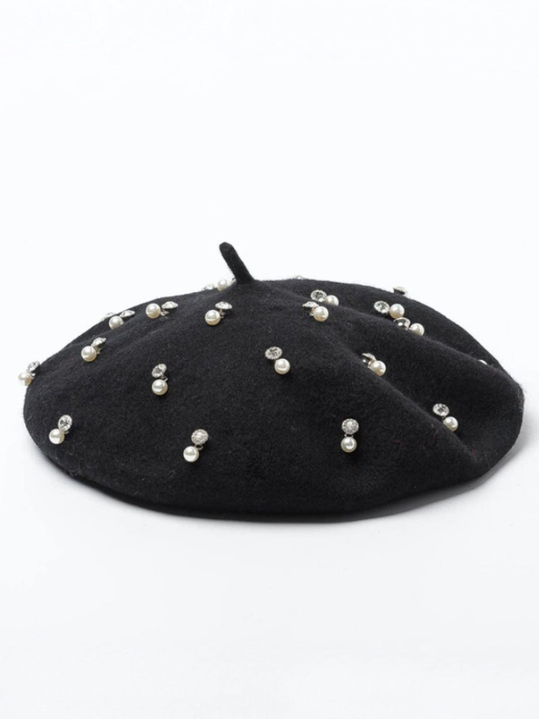 Mia Belle Girls Pearl Beads Wool Beret | Girls Accessories