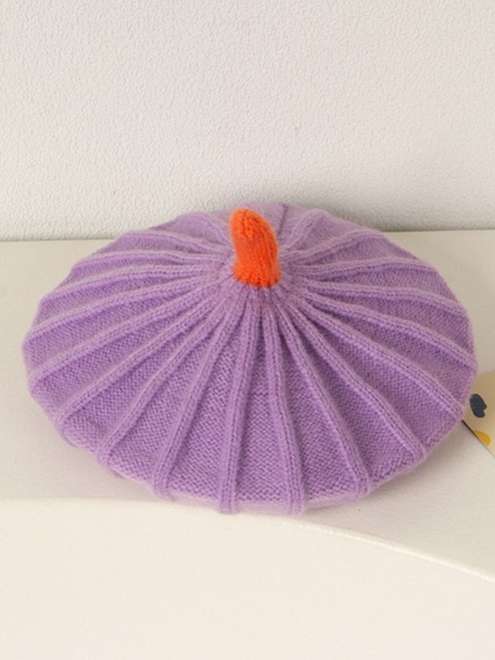 Mia Belle Girls | Pumpkin Beret Hat | Girls Accessories