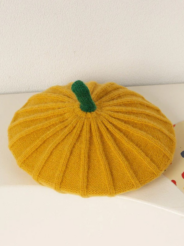 Mia Belle Girls | Pumpkin Beret Hat | Girls Accessories