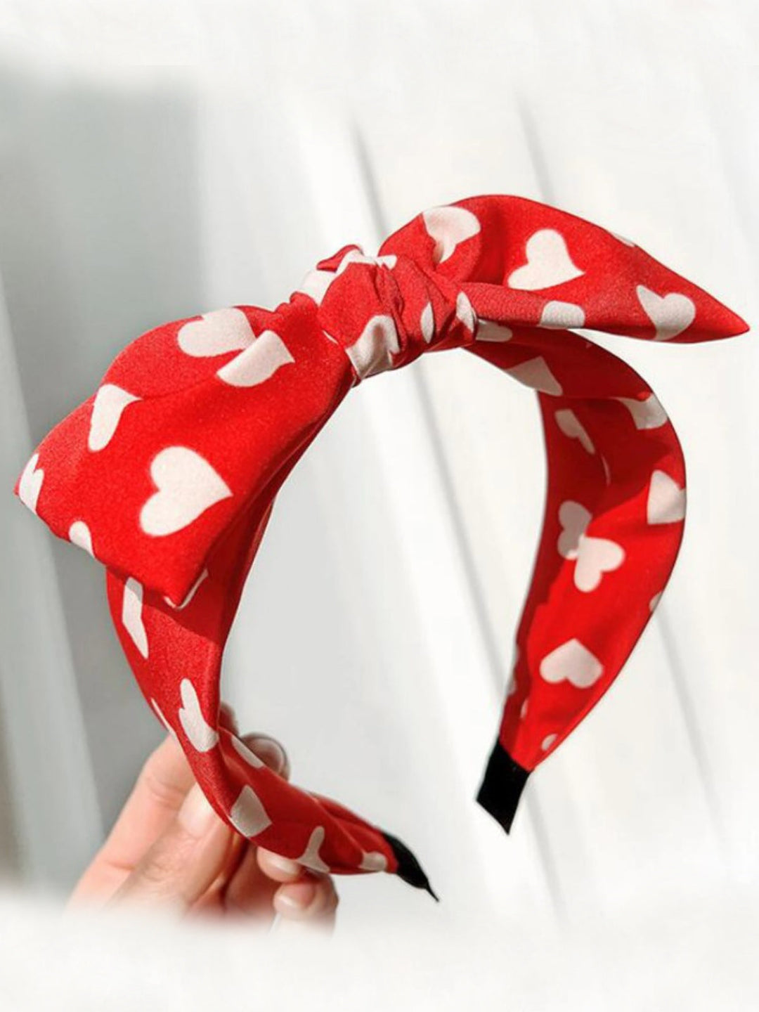 Mia Belle Girls Heart Print Bow Headband | Girls Accessories