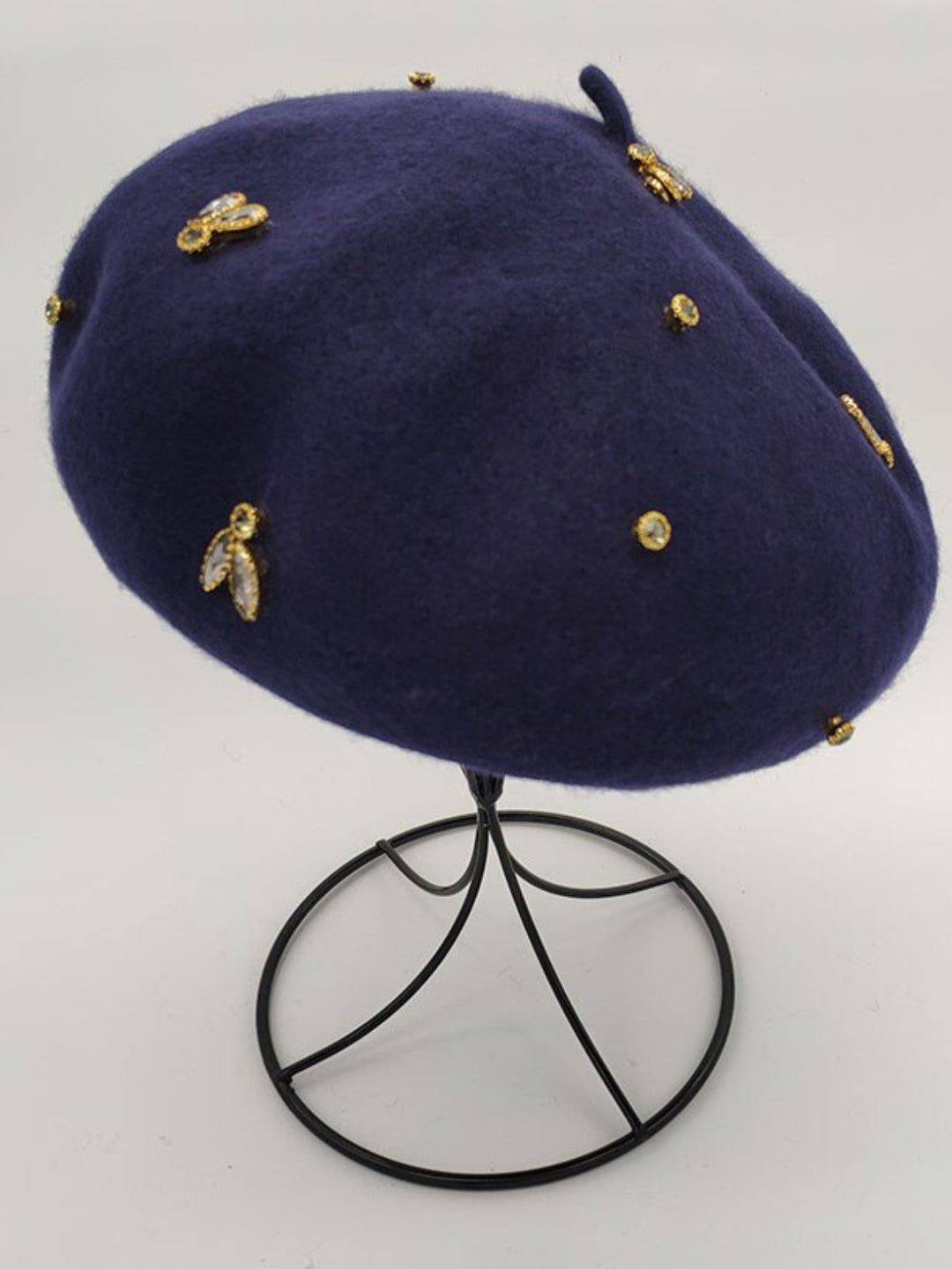 Mia Belle Girls Bejeweled Wool Beret Hat | Girls Accessories