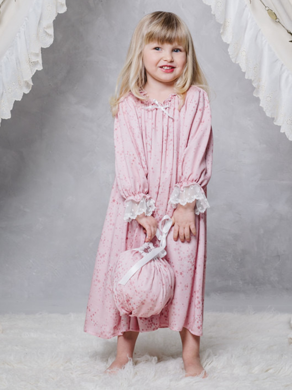 Mia Belle Girls Star Print Nightgown | Girls Pajamas