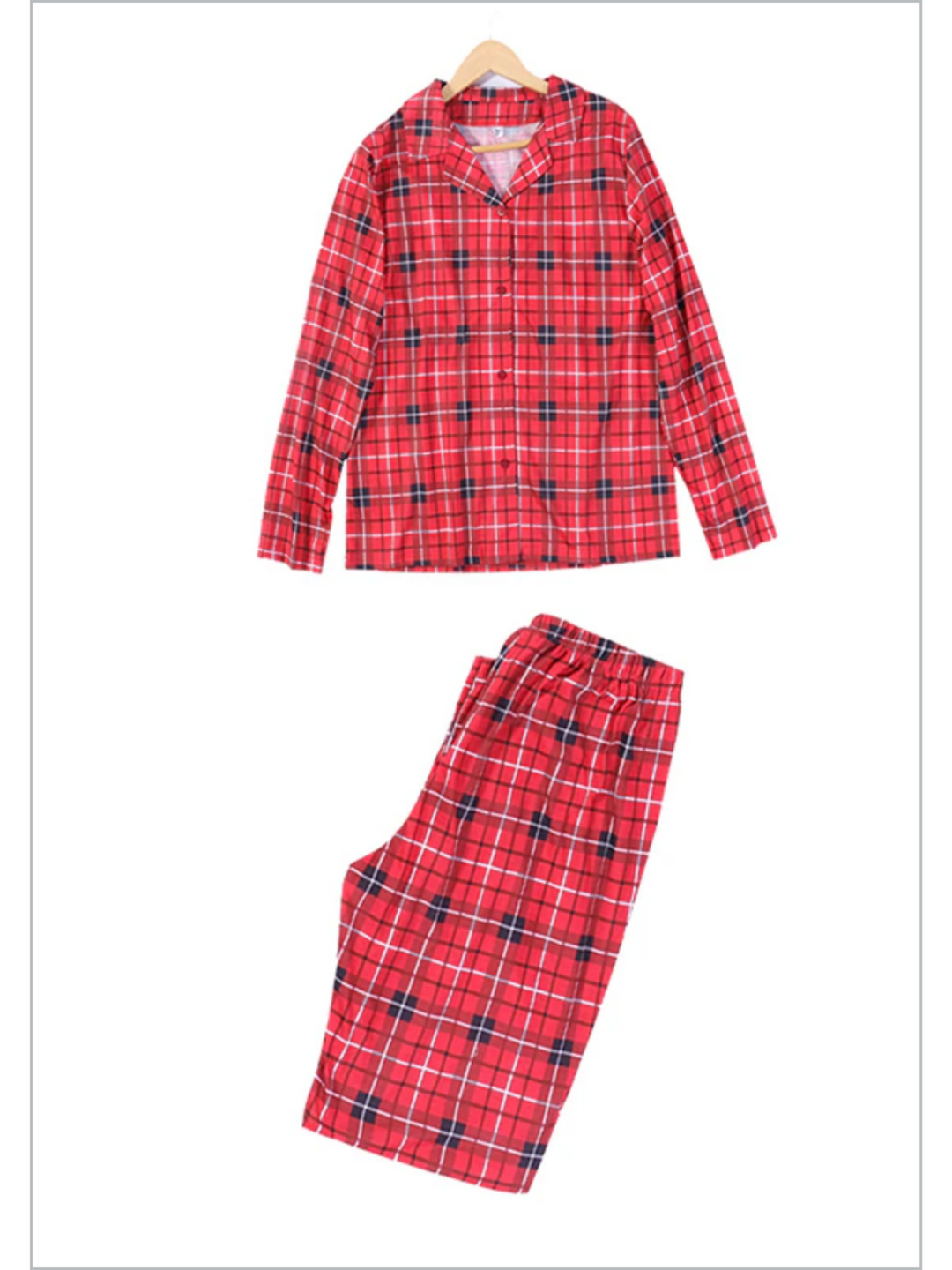 Mia Belle Girls Family Style Checkered Pajamas | Mommy & Me