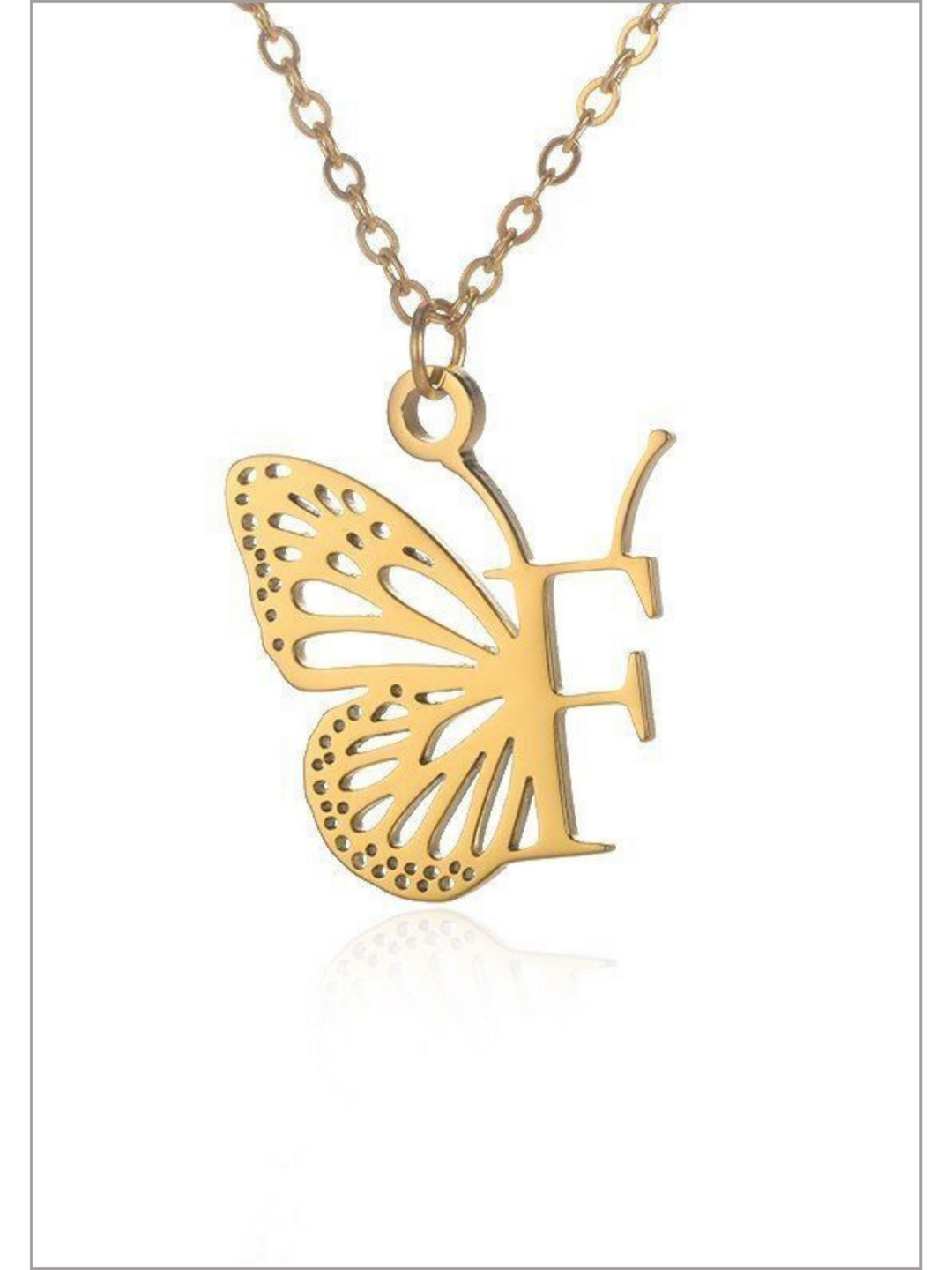 Mia Belle Girls Butterfly Letter Pendant Necklace | Girls Accessories