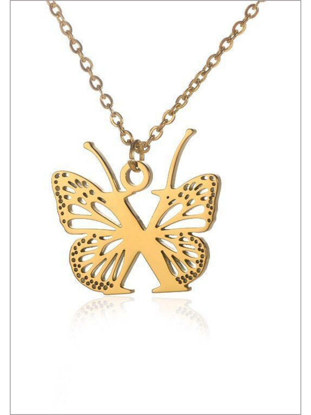 Mia Belle Girls Butterfly Letter Pendant Necklace | Girls Accessories