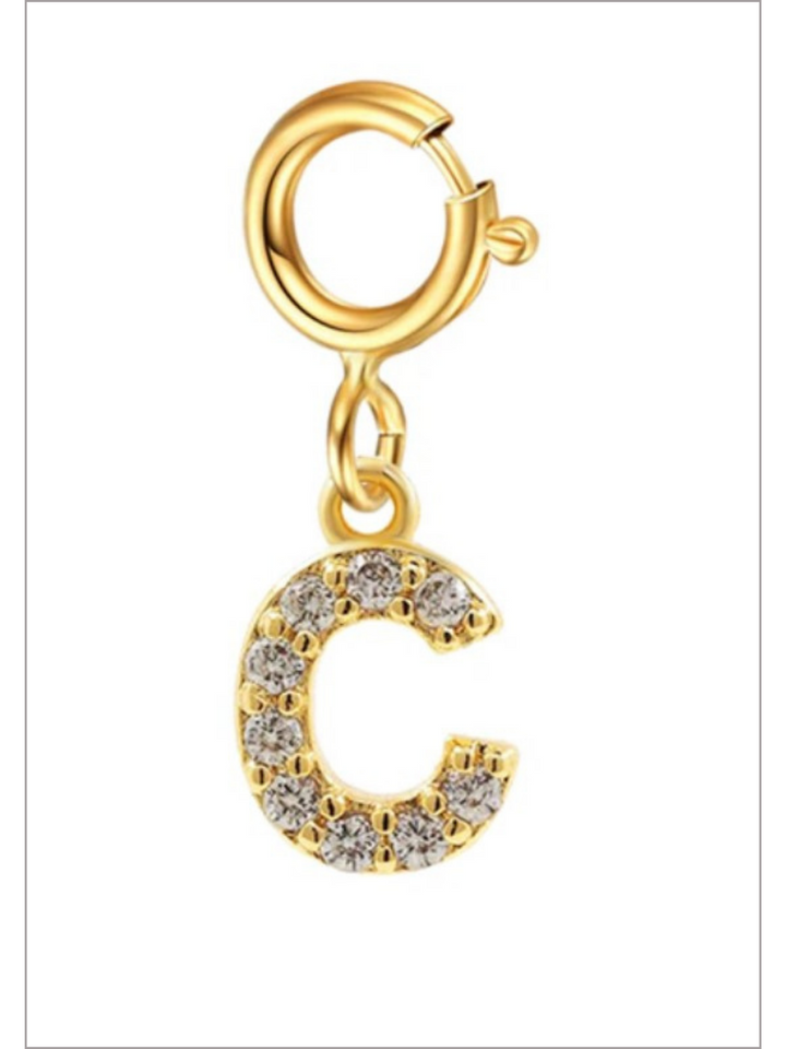 Mia Belle Girls Rhinestone Letter Pendant | Girls Accessories