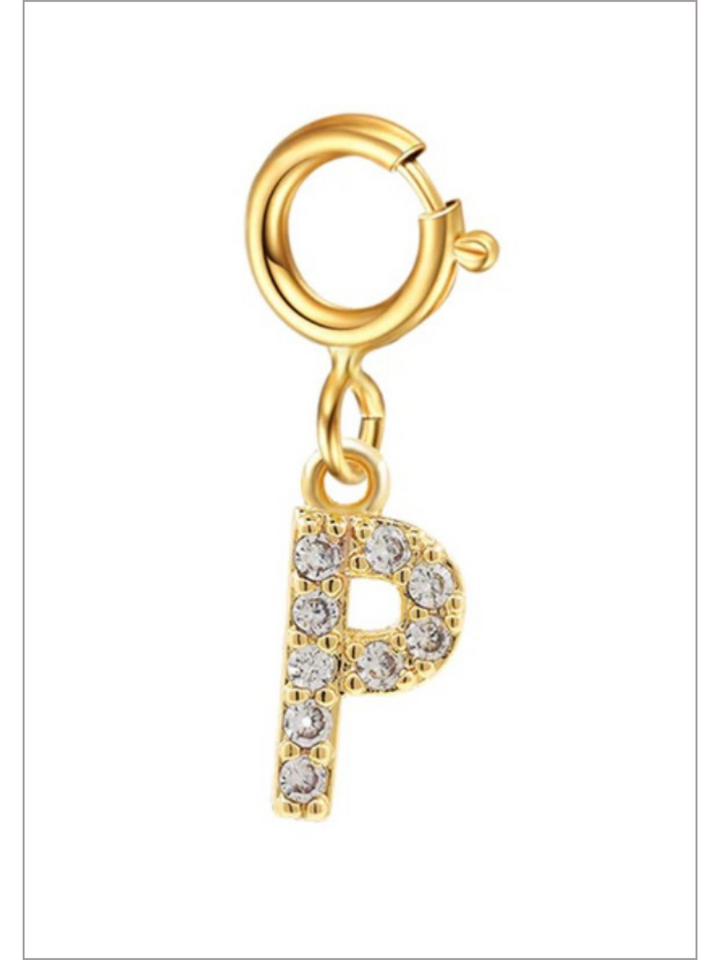 Mia Belle Girls Rhinestone Letter Pendant | Girls Accessories