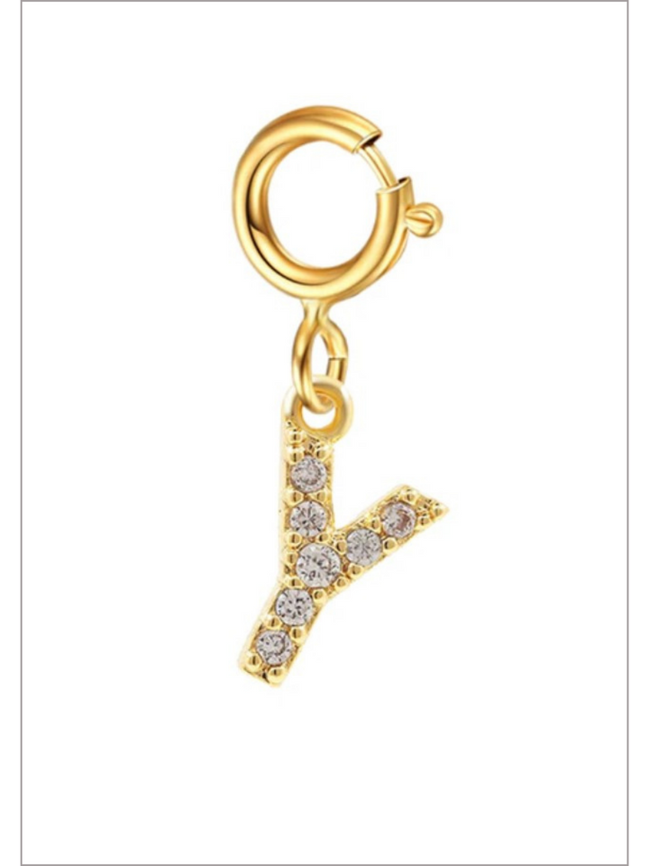 Mia Belle Girls Rhinestone Letter Pendant | Girls Accessories