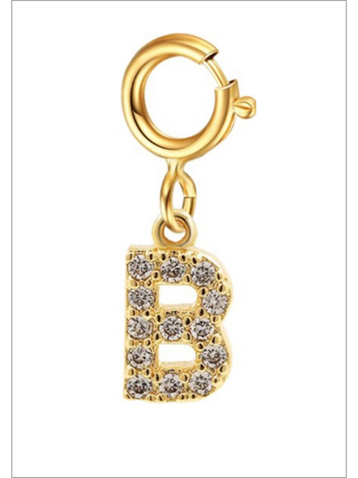 Mia Belle Girls Rhinestone Letter Pendant | Girls Accessories