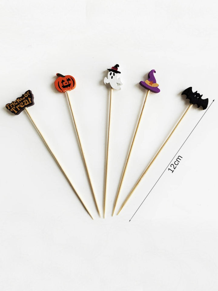 Mia Belle Girls Halloween Bamboo Skewers | Halloween Accessories