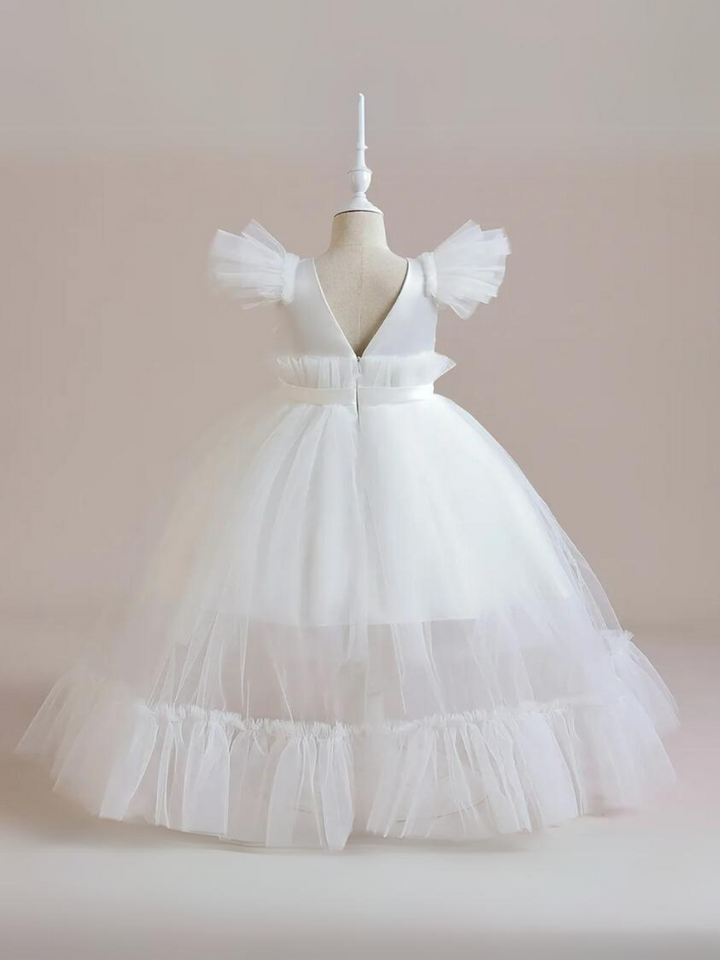 Mia Belle Girls Tulle Overlay Dress | Girls Spring Dresses