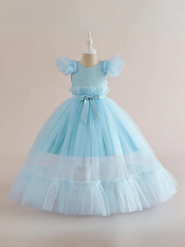 Mia Belle Girls Tulle Overlay Dress | Girls Spring Dresses