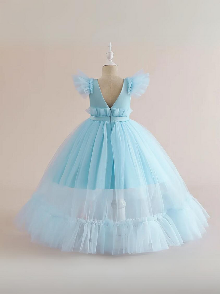 Mia Belle Girls Tulle Overlay Dress | Girls Spring Dresses