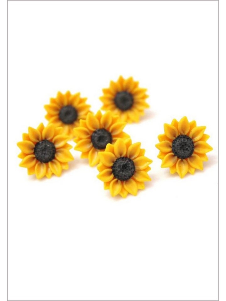 Mia Belle Girls Sunflower Stud Earrings | Girls Accessories