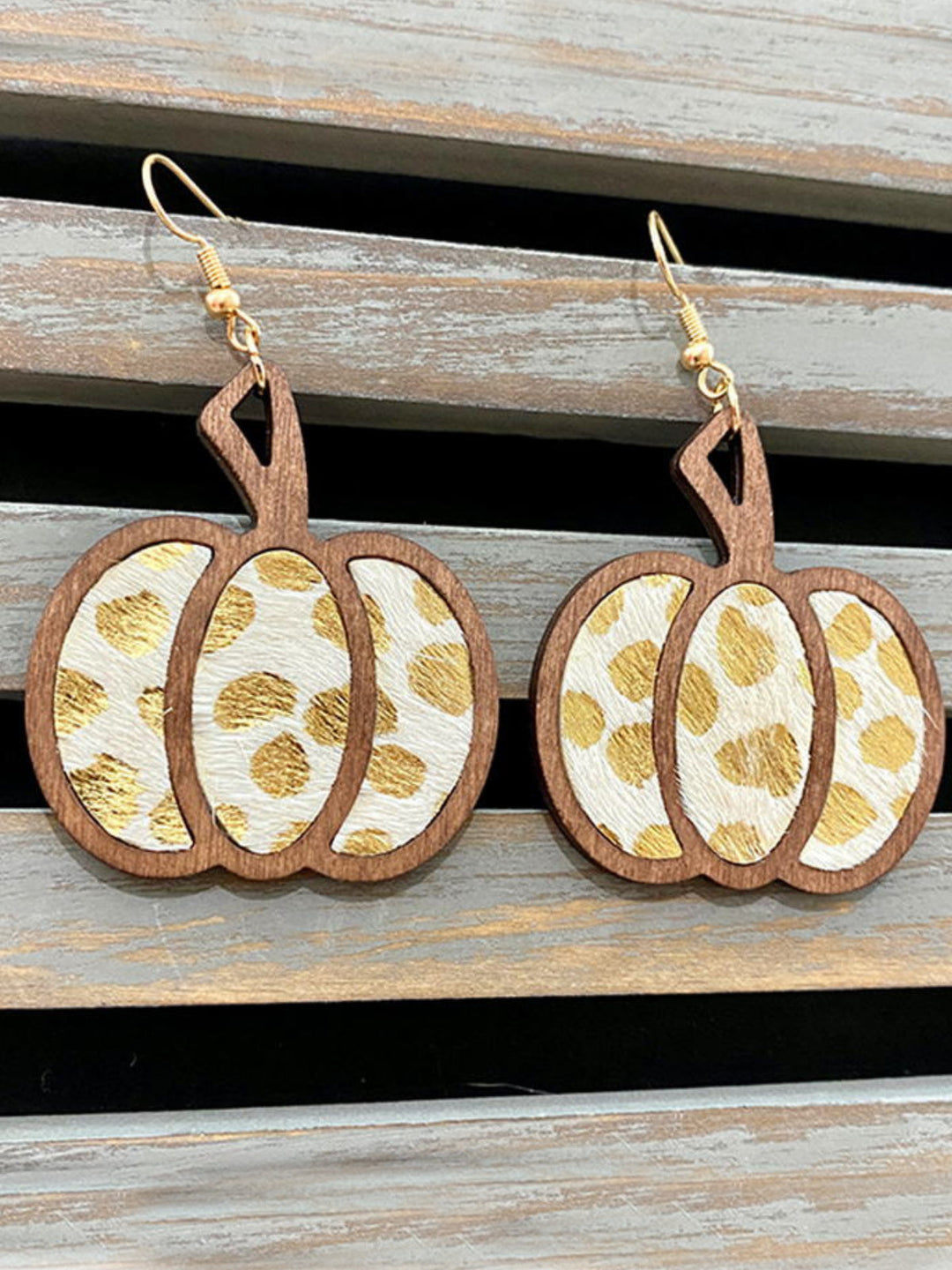 Mia Belle Girls | Wood Pumpkin Earrings | Girls Accessories