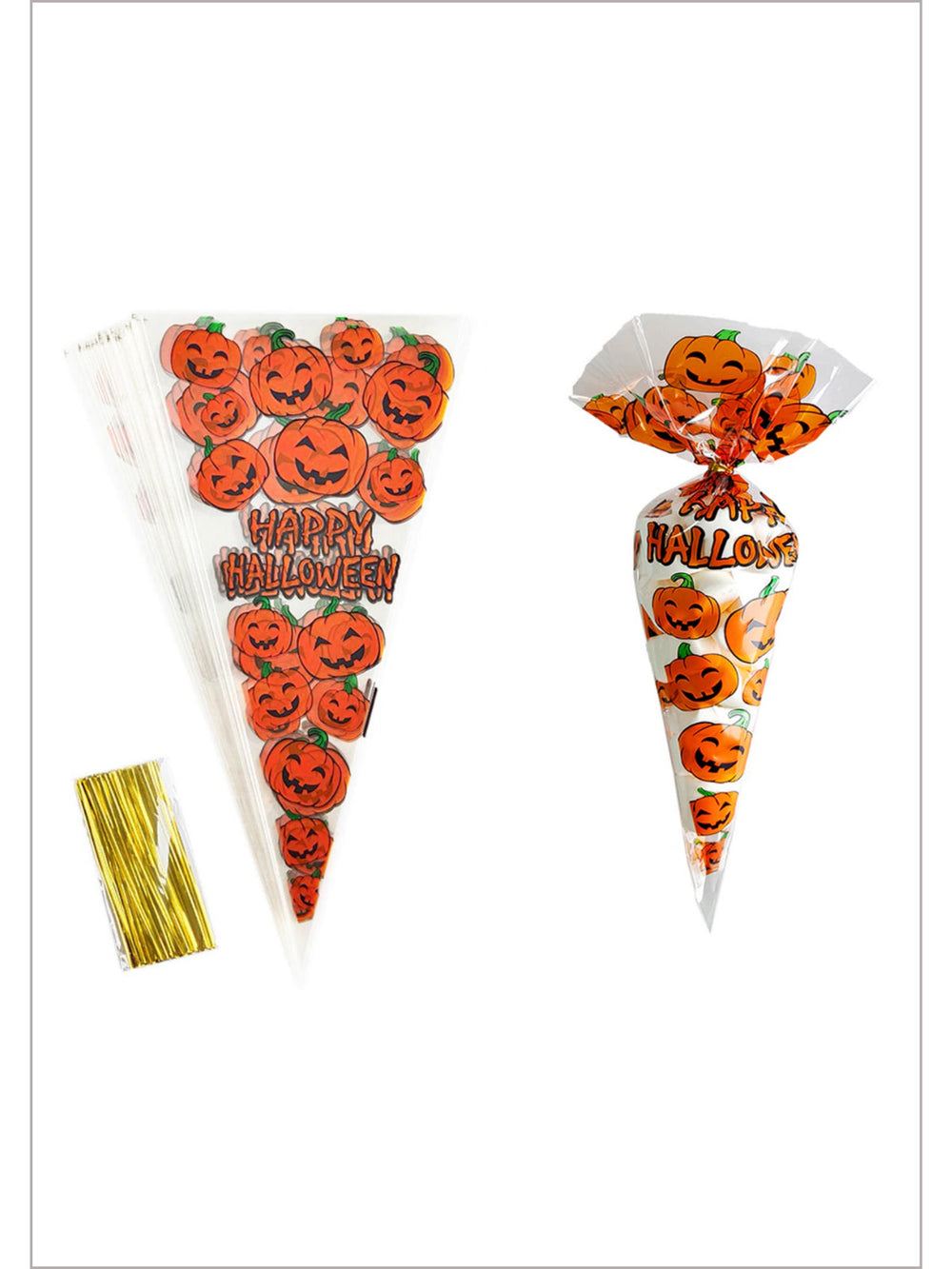 Devilicious Treats 100-Piece Halloween Candy Cone Bags – Mia Belle Girls