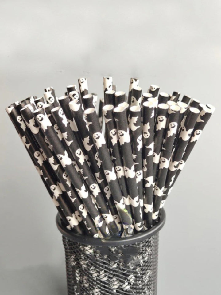 Mia Belle Girls Halloween Paper Straws | Halloween Accessories