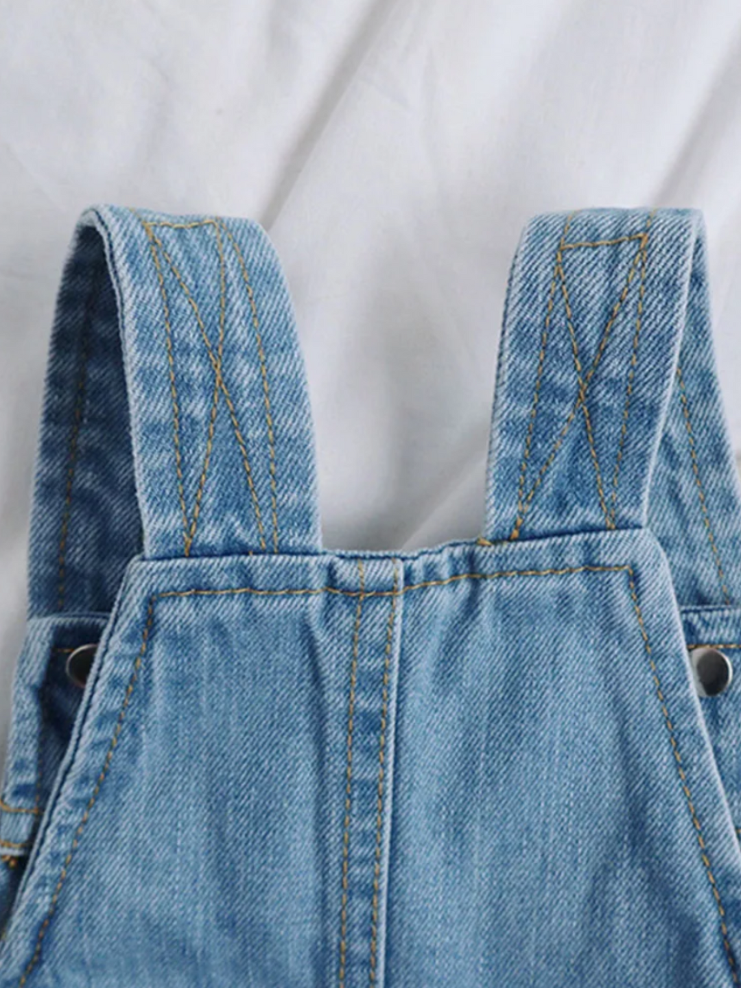 Mia Belle Girls Denim Short Overalls | Girls Spring Outfits