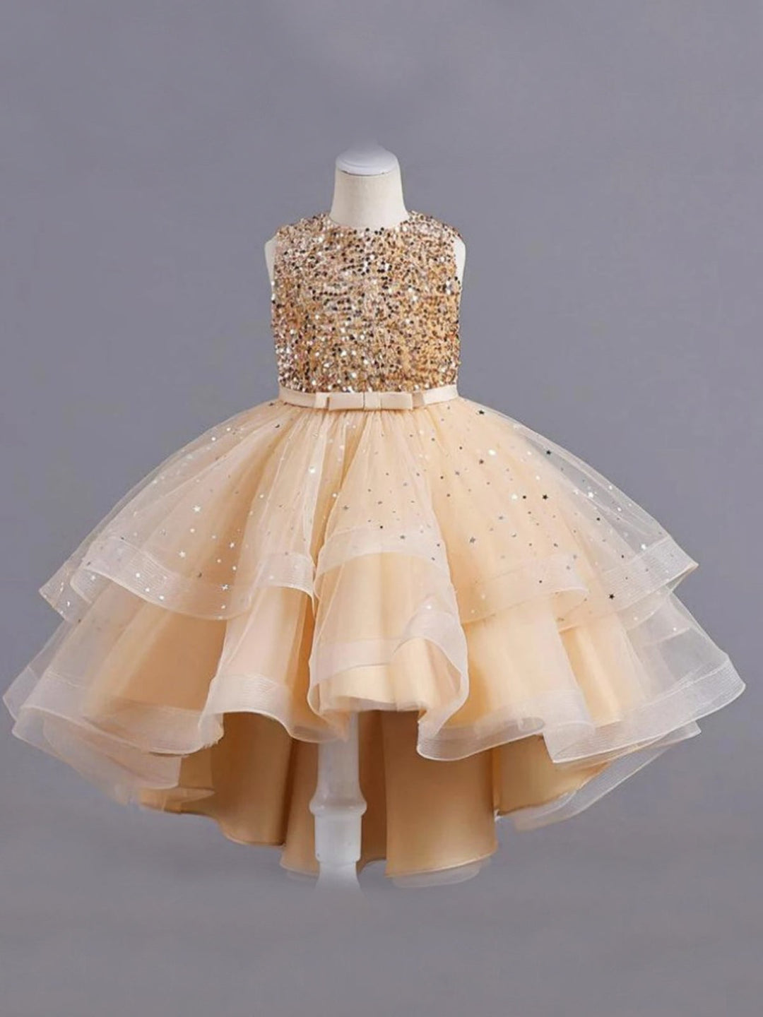 Glitter & Glam Sequined Hi-Lo Tutu Dress