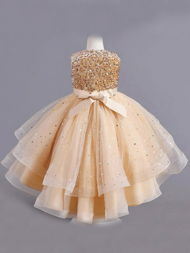 Glitter & Glam Sequined Hi-Lo Tutu Dress