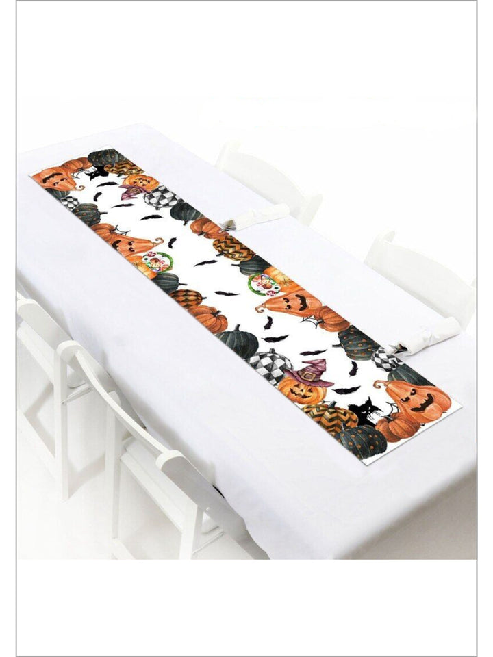 Mia Belle Girls Halloween Linen Table Runner | Halloween Accessories