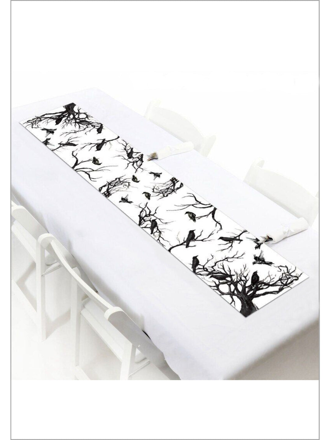 It's A Fang-Tastic Feast Halloween Linen Table Runner