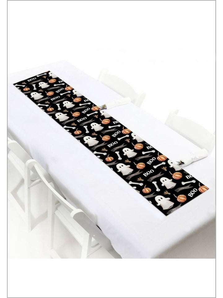 It's A Fang-Tastic Feast Halloween Linen Table Runner