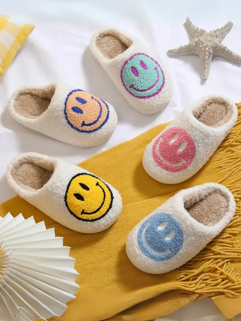 Mia Belle Girls Smiley Bedroom Slippers | Shoes By Liv & Mia