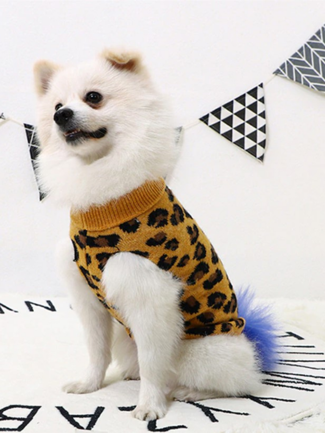 Leopard print dog jumper best sale