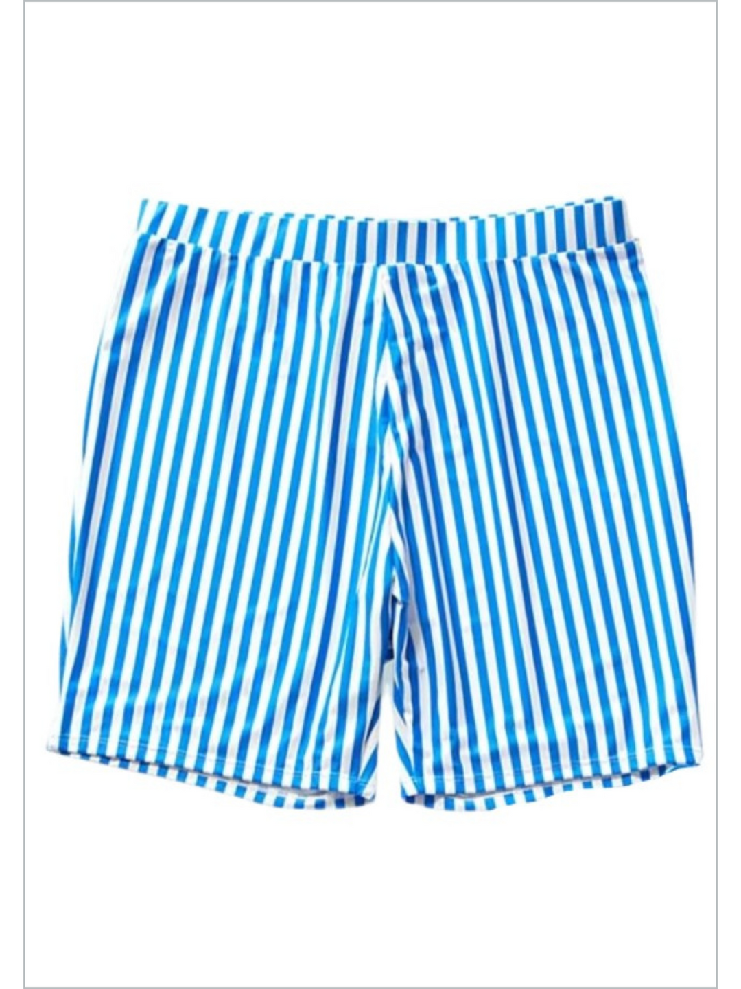 Family Swimsuits | Blue Pinstripe Swimsuits & Trunks | Mia Belle Girls