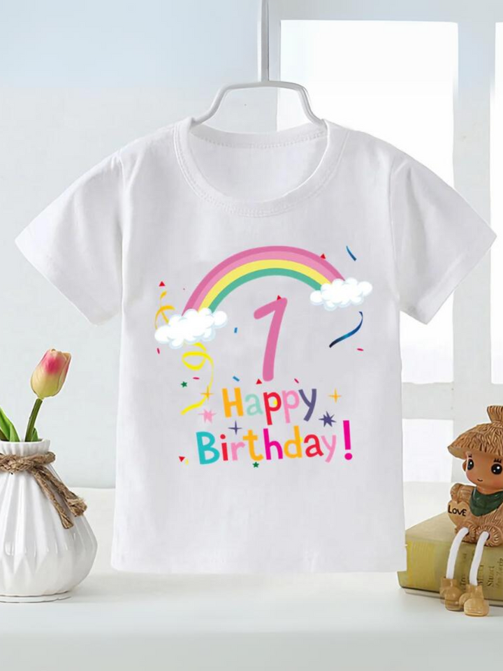 Regenbogen-Geburtstags-T-Shirt für Kinder – süßes und lässiges Geschenk