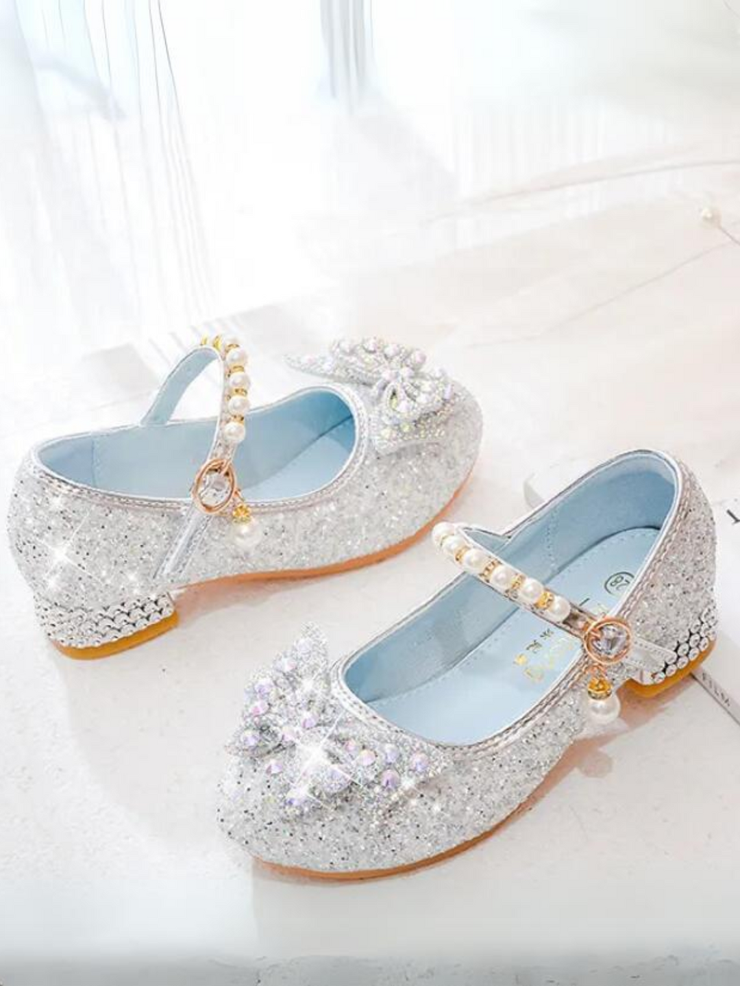 Mia Belle Girls Pearl Strap Mary Jane Shoes | Shoes By Liv & Mia