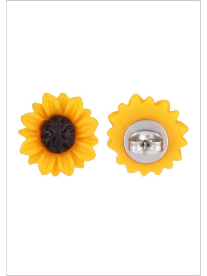 Mia Belle Girls Sunflower Earrings & Necklace Set | Girls Accessories