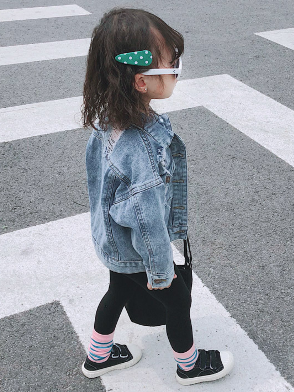 Mia Belle Girls Distressed Denim Jacket | Girls Casual