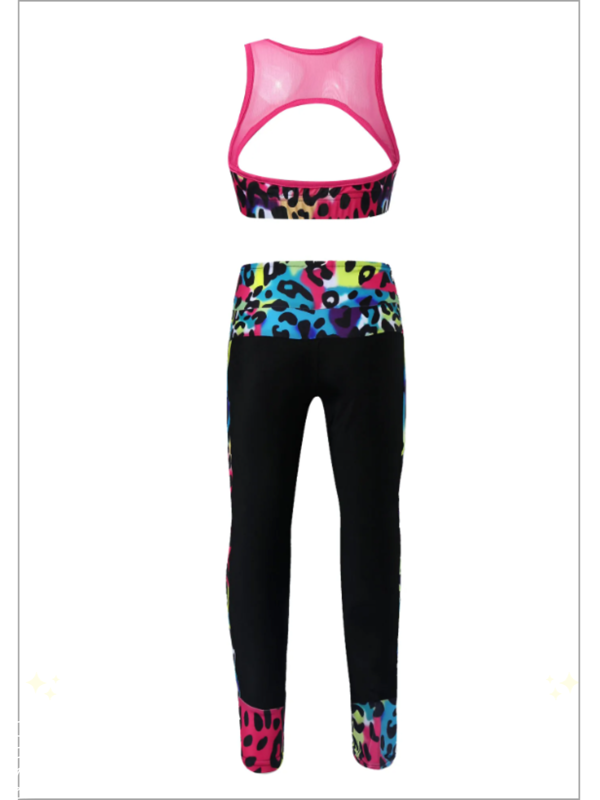 Women's Black And White Two Piece Activewear Set – Mia Belle Girls