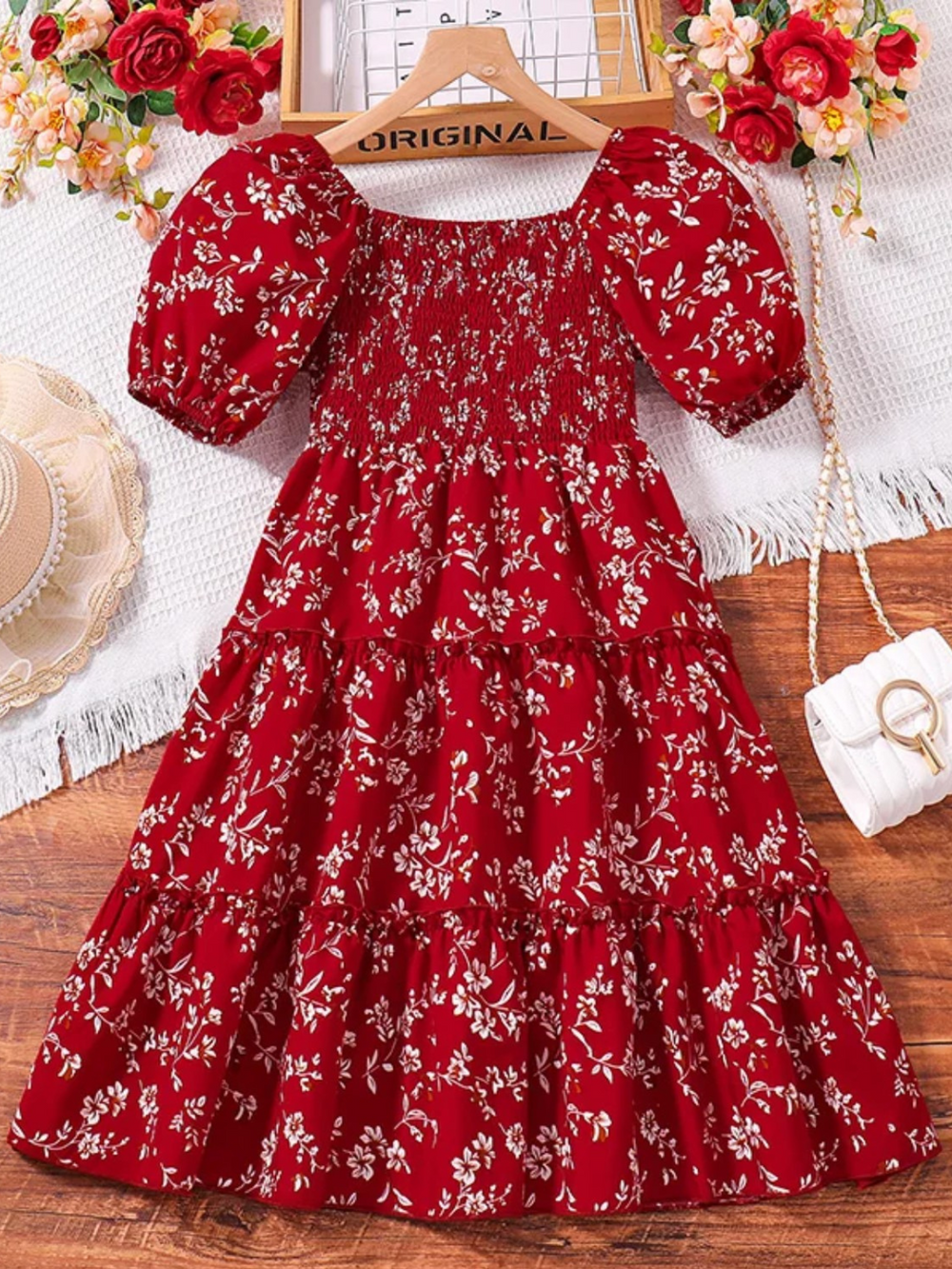 Mia Belle Girls Tiered Floral Dress | Girls Summer Outfits