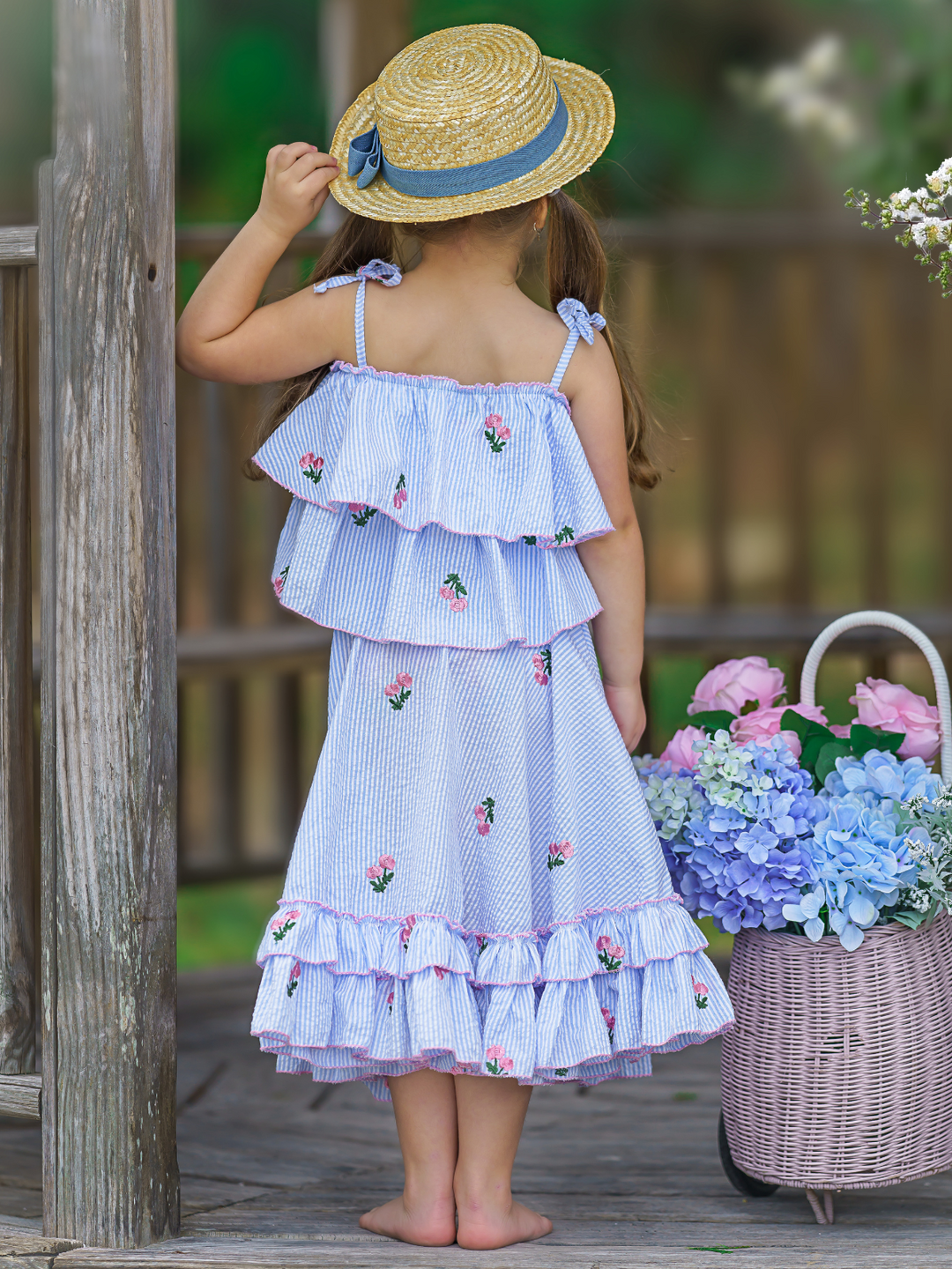 Southern Belle Ruffle Maxi Skirt Set - Mia Belle Girls