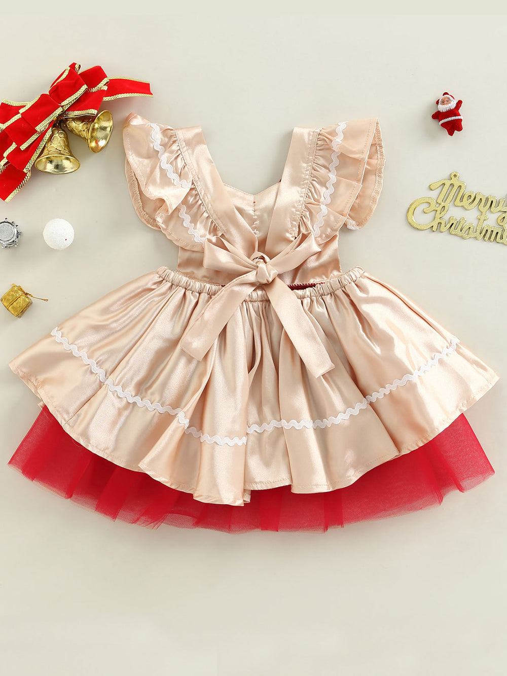 Mia Belle Girls Christmas Tulle Dress | Girls Winter Dresses