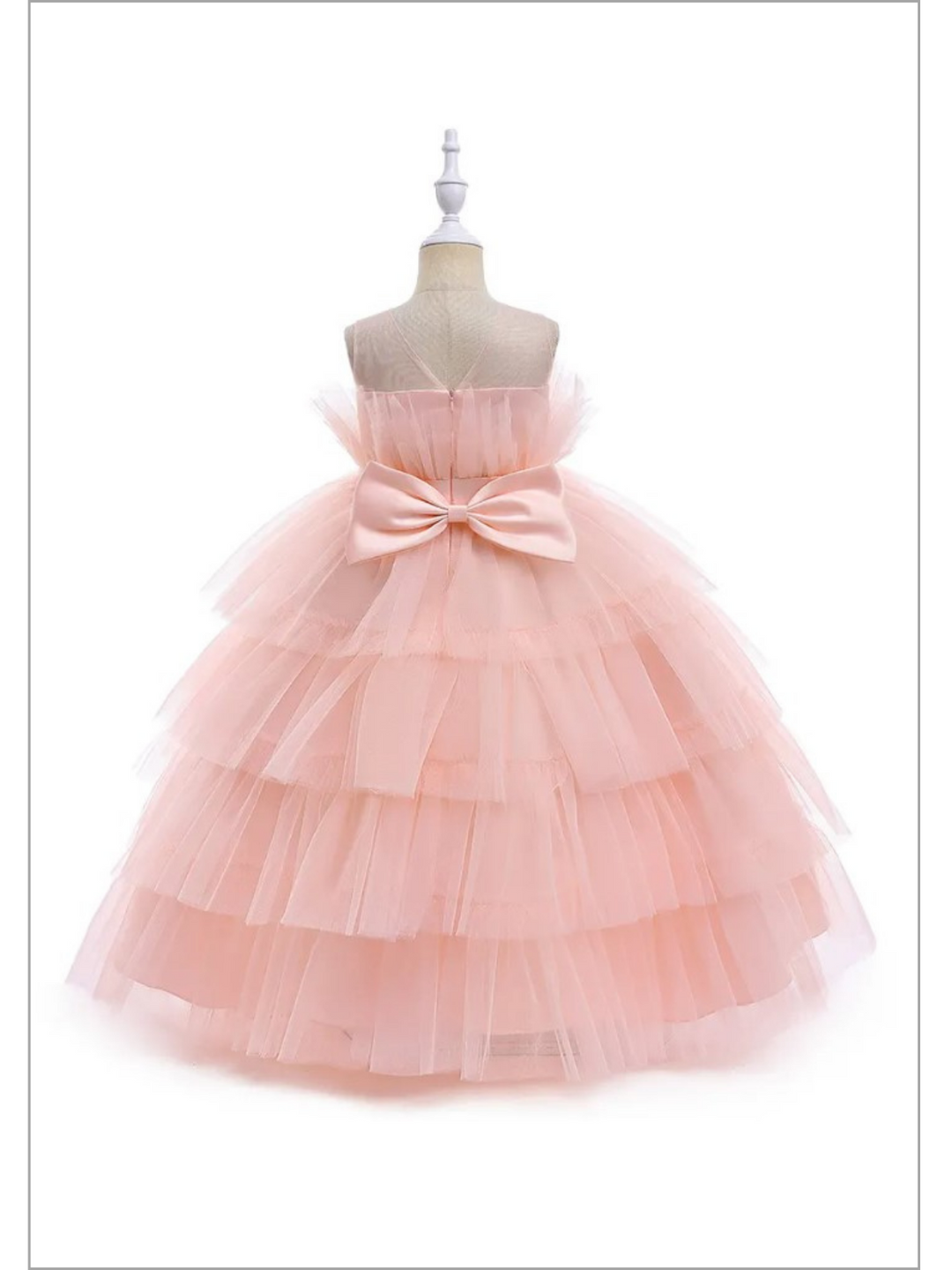 Mia Belle Girls Special Occasion Dresses | Tiered Tulle Gown