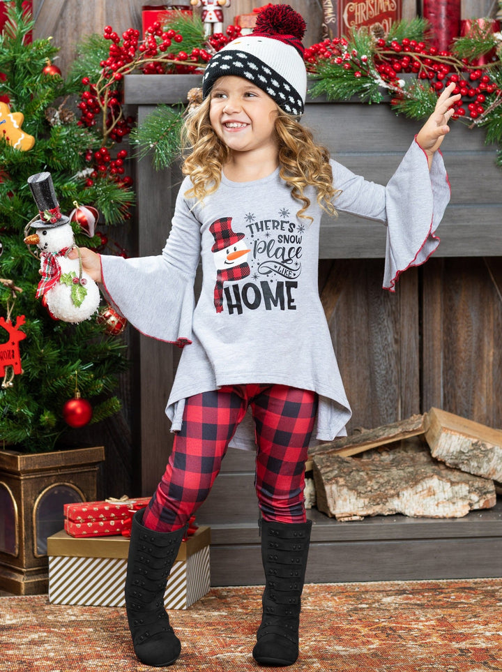 Cute Winter Set | Girls Snow Place Like Home Tunic & Legging Set