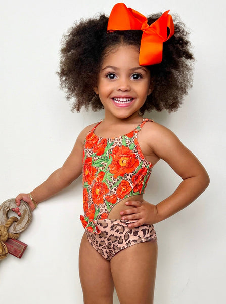 The Swimming Leopard One Piece Swimsuit