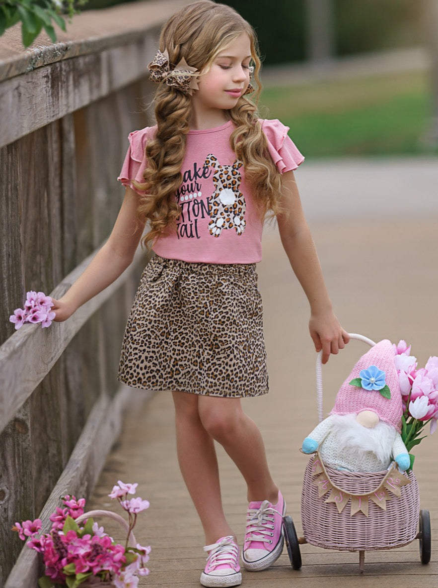 Girls Shake Your Cotton Tail Top and Skirt Set